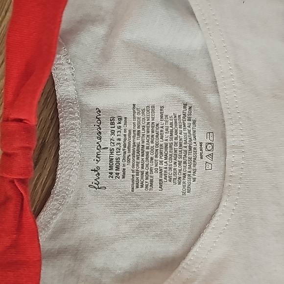 2/$6 First Impressions Toddler Girls Cherry & Bow Tank Top Size 24mo - Picture 3 of 3